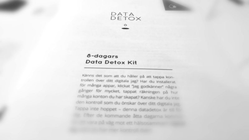 Foto på arbetsmaterialet Data Detox