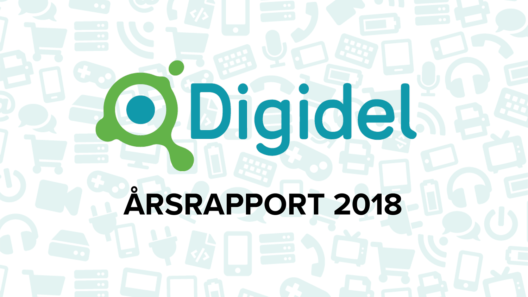Digidel-logo med texten årsrapport 2018