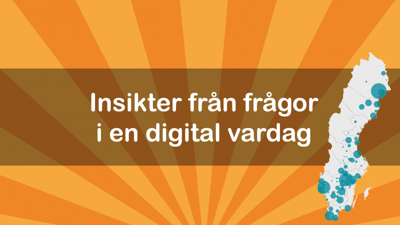 Illustration med text Insikter från frågor i en digital vardag