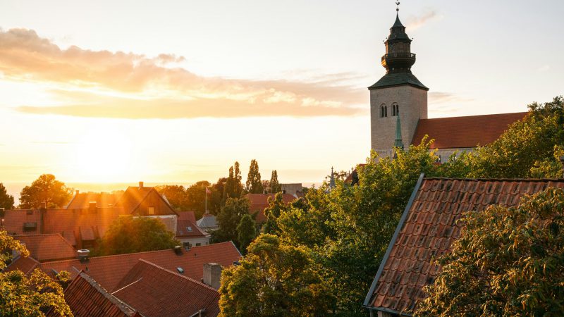 Solnedgång över Visby